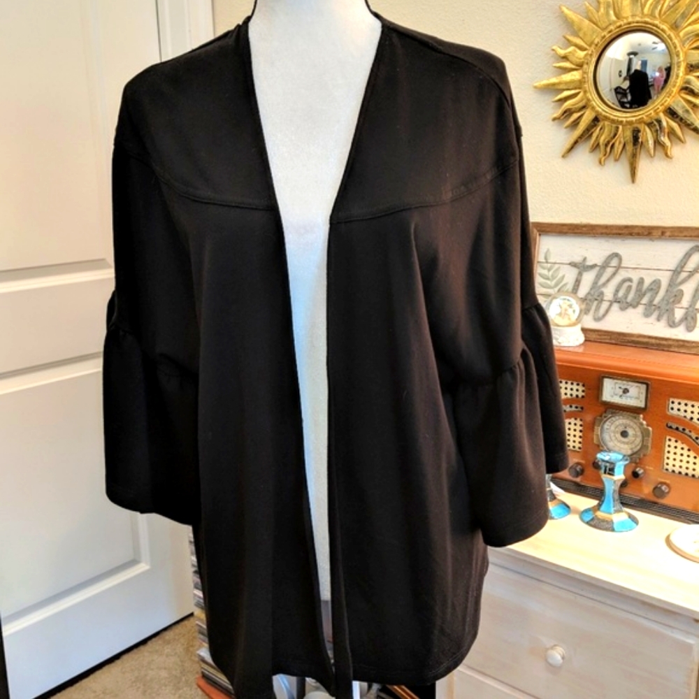 Black bell sleeves lightweight jacket/shrug- sale!